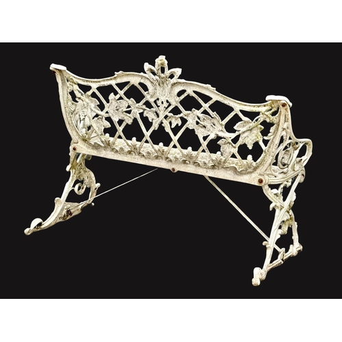 818 - A fine proportioned Victorian style cast alloy garden bench. 110x61x86cm(10)