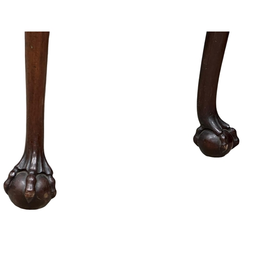 821 - A mid 19th century Irish Chippendale Revival mahogany silver table with drawer on Ball & Claw feet. ... 