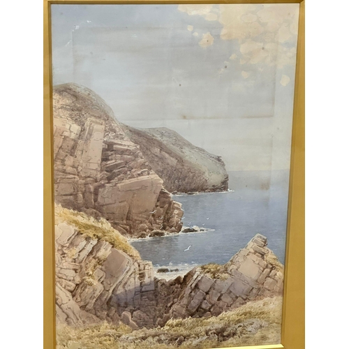 88 - A large oil painting by Frederick Tucker (1880-1915) in original gilt frame. Dated 1897. 58x90cm. Fr... 