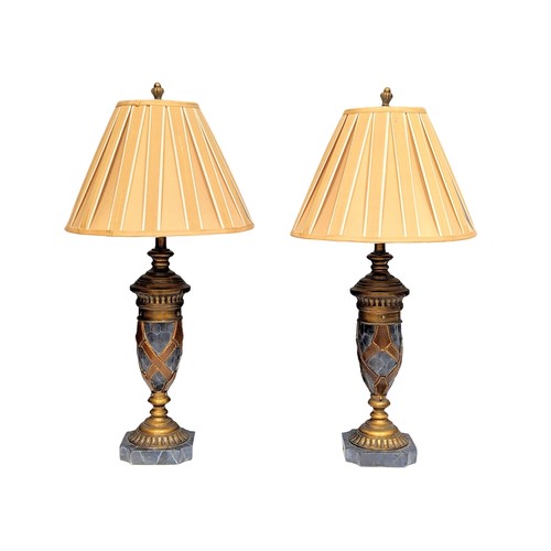 360G - A pair of large decorative table lamps. 90cm