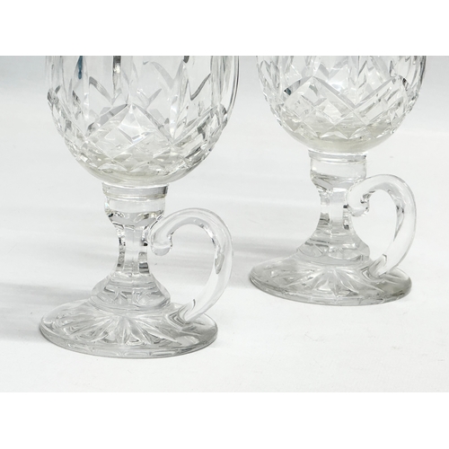 2 - A pair of Waterford Crystal ‘Lismore’ Irish Coffee glasses. 16cm