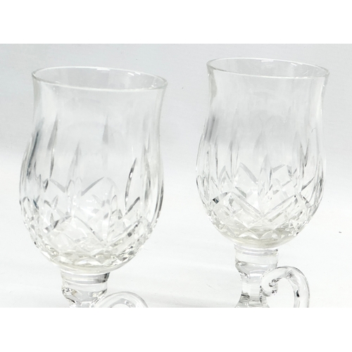 2 - A pair of Waterford Crystal ‘Lismore’ Irish Coffee glasses. 16cm