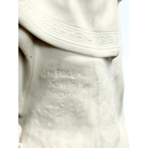 12 - A mid 19th century Copeland Art Union of London Parian figurine, modelled by J.H.Foley. Dated 1847. ... 