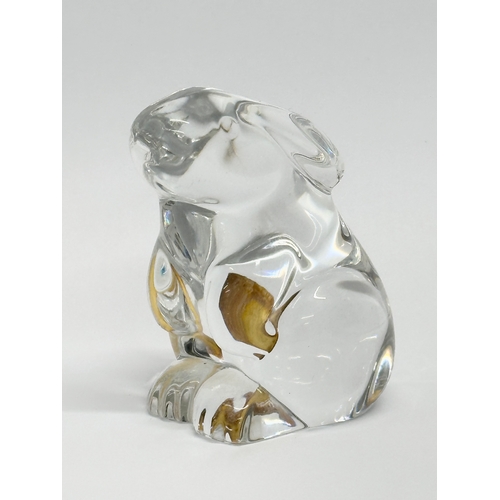 66 - A Baccarat Crystal rabbit. 7x7.5cm