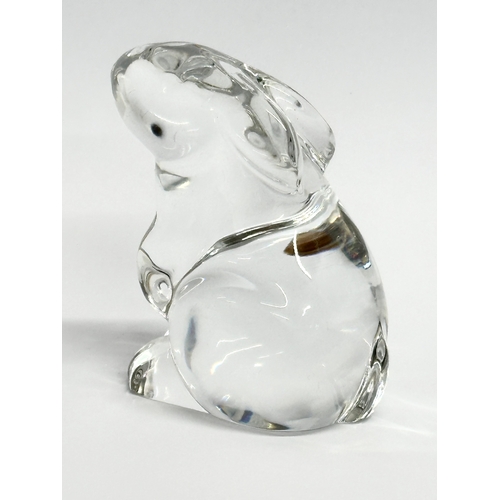 66 - A Baccarat Crystal rabbit. 7x7.5cm