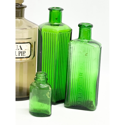 67 - 6 late 19th century chemist jars/pharmacist jar. 22cm