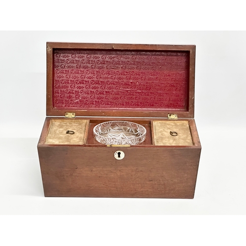 70 - A Regency mahogany sarcophagus tea caddy. Circa 1810. 30x15x16cm