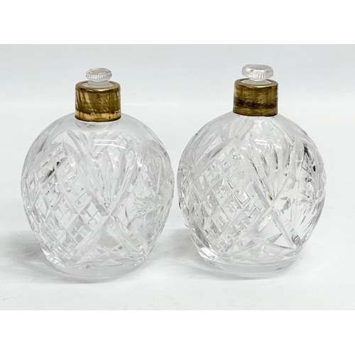 72 - 4 vintage glass perfume bottles. 17cm