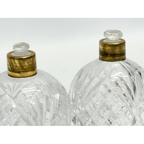 72 - 4 vintage glass perfume bottles. 17cm