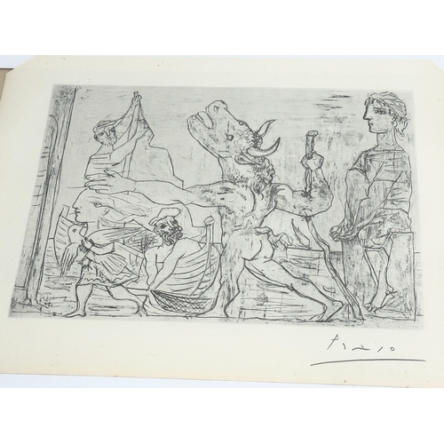 4 - A genuine signed Picasso ‘Vollard Suite’ print. Dated 1934. Reframed. 28x21.5cm. Frame 42.5x32.5cm.