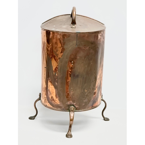 76 - A George III copper plate warmer. Circa 1800. 47x31x70cm