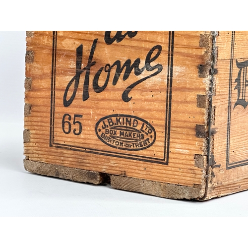 386 - A vintage Davenports ‘Beer at Home’ wooden crate. J.B. Kind LTD, Box Makers. 30x20x29.5cm