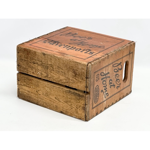 386 - A vintage Davenports ‘Beer at Home’ wooden crate. J.B. Kind LTD, Box Makers. 30x20x29.5cm