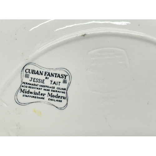 385 - A Midwinter Modern ‘Cuban Fantasy’ crudite platter designed by Jessie Tait. 1960. 31x31cm