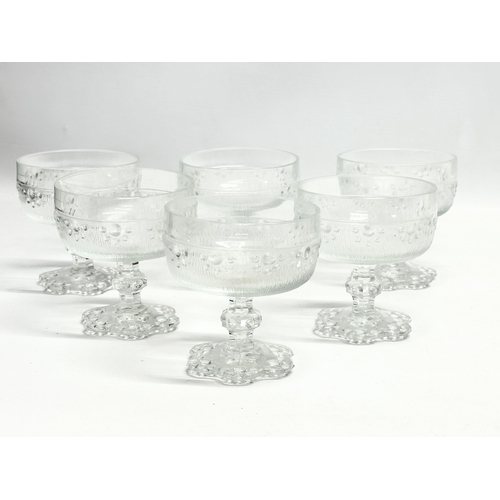 380 - A set of 6 1960’s Italian footed dessert bowls by Masserini Borocco. A set of 6 1960’s French ‘Domai... 