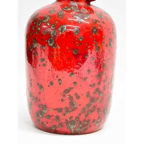 378 - A 1970’s West German ‘ES Keramik’ lava glazed vase with handle. 28cm