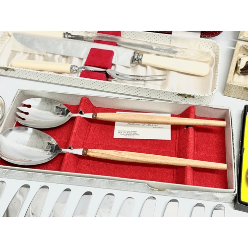 373 - A collection of good quality late 19th century Walker & Hall silver plated cutlery and 4 boxes of vi... 