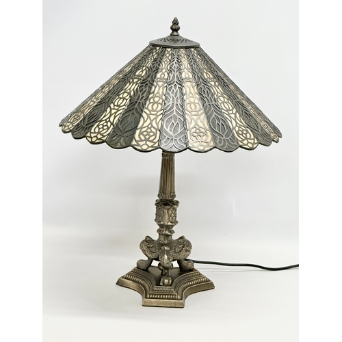 367 - A large Tiffany style lamp. 44x57cm