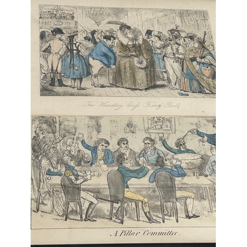 365 - 4 early and mid 19th century coloured etchings. 2 by Jones & Co, 1822. 24x28cm