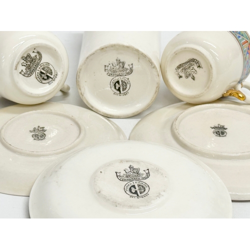 33 - A rare 3rd period Belleek pottery ringed ‘Celtic Design’ part coffee service. Including a 2nd period... 