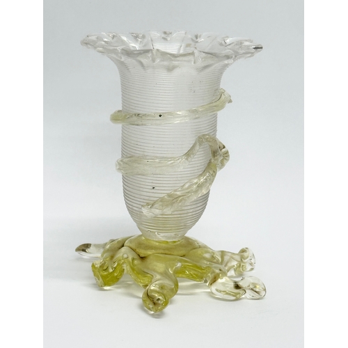 42 - A rare late 19th century Art glass vase designed by John Walsh. Circa 1890. 9.5x10.5cm