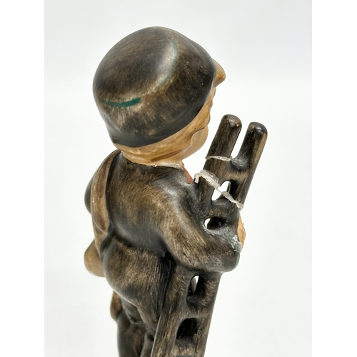 656 - 4 West German M.J. Hummel Goebel pottery figurines. Goebel ‘Mountaineer’ 13cm