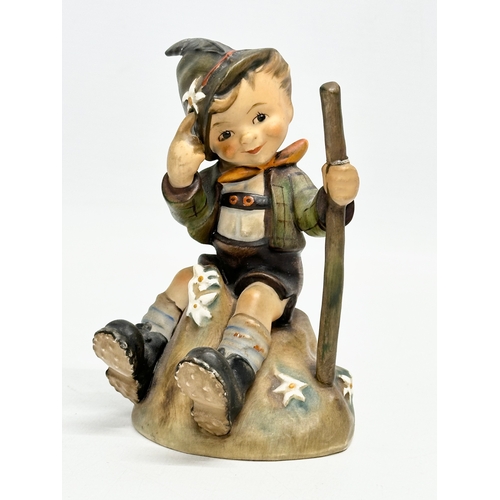 656 - 4 West German M.J. Hummel Goebel pottery figurines. Goebel ‘Mountaineer’ 13cm