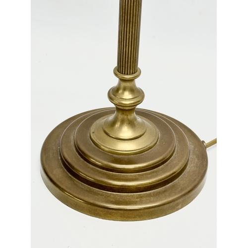 464 - A large brass swan neck table lamp from Laura Ashley. 36x48.5cm