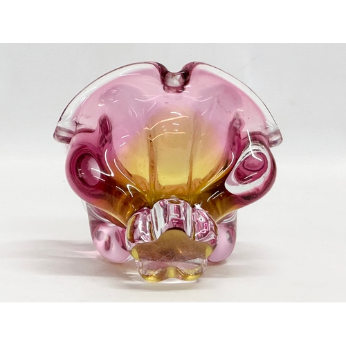 230 - An Art Glass bowl designed by Joseph Hospodka for Chribska. 16x16x12cm