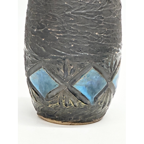 232 - A Swedish Mid Century Sgraffito glazed vase by Tilgman Keramik. Made in Ireland. 1960’s. 20cm