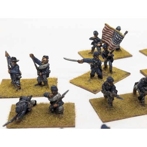 505 - A collection of metal American Civil War figures