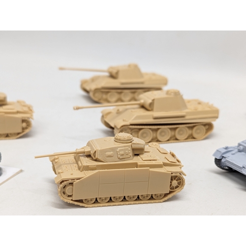 507 - A collection of plastic military models