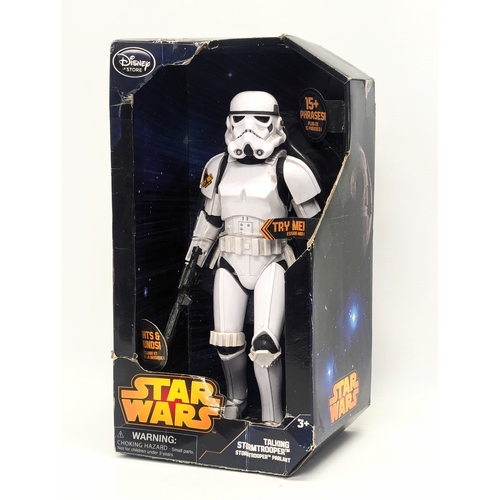 509 - A collection of 3 Star Wars models including a talking Stormtrooper, Star Wars Episode I Jar Jar Bin... 