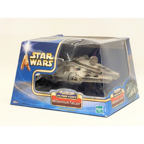 509 - A collection of 3 Star Wars models including a talking Stormtrooper, Star Wars Episode I Jar Jar Bin... 