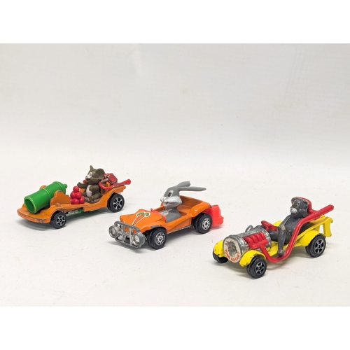 512 - A collection of vintage model cars including 3 Matchbox Disney Series 1979, Matchbox Character Serie... 