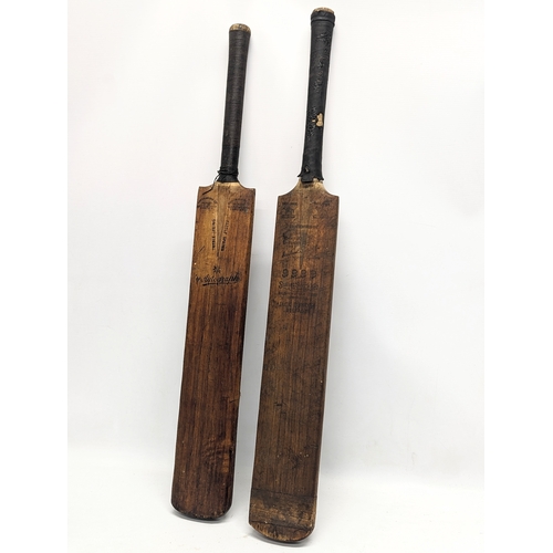 517 - 2 vintage cricket bats by Stuart Surridge & Co. Ltd, and Gunn & Moore Ltd 'The Autograph.'