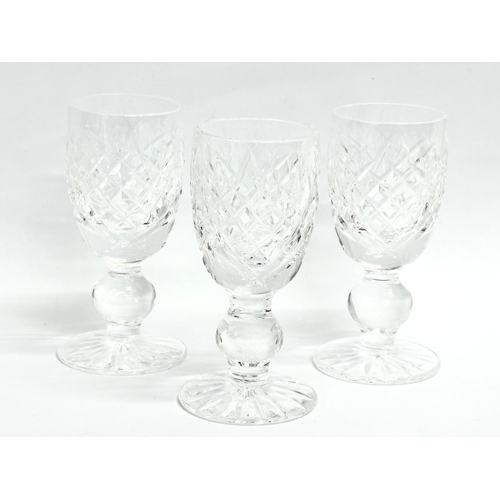 467 - A set of 3 Waterford Crystal ‘Donegal’ port glasses. 8.5cm