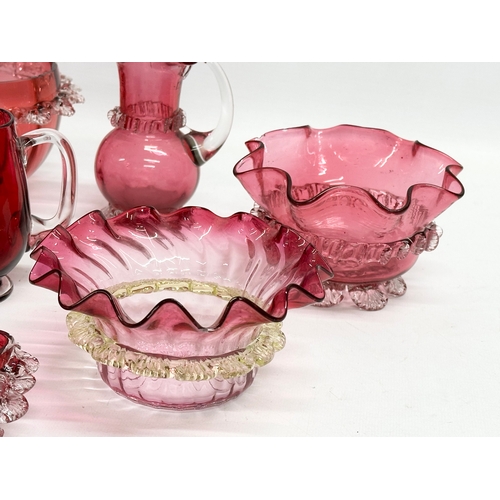 330 - A collection of Victorian Ruby Glass.