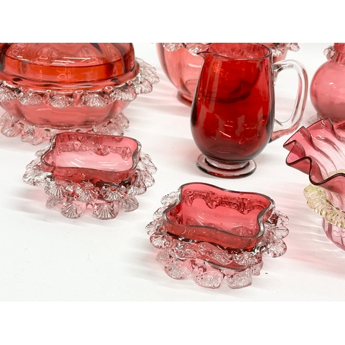 330 - A collection of Victorian Ruby Glass.