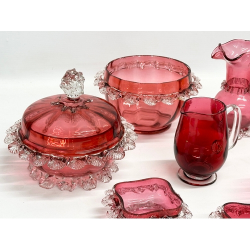 330 - A collection of Victorian Ruby Glass.