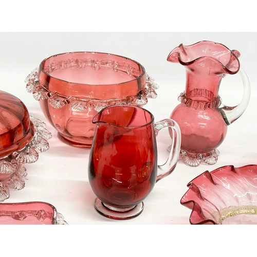 330 - A collection of Victorian Ruby Glass.