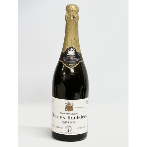 449 - A bottle of Charles Heidsieck 1953 Finest Extra Quality champagne. Extra Dry. Reims France.