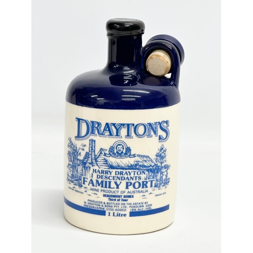 452 - A bottle Dayton’s Family Port. Harry Drayton Descendants. 1litre.