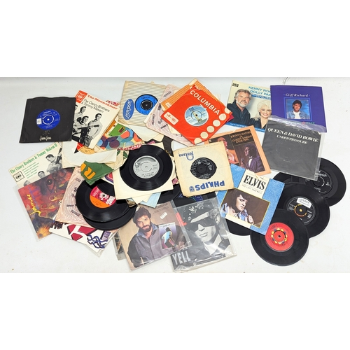 527 - A collection of vintage vinyl 45/singles/records.