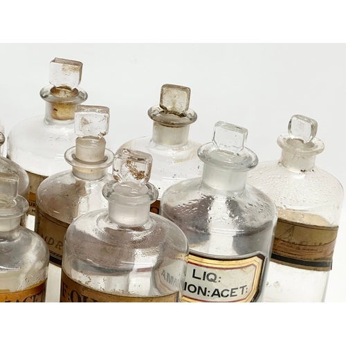 106 - A collection of late 19th/early 20th century chemist bottles. 20cm