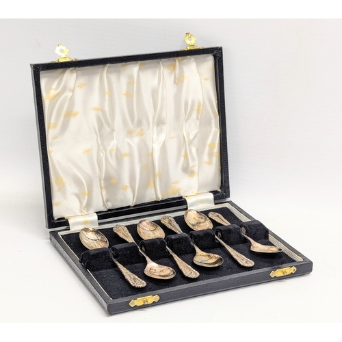 587 - A set of 6 silver spoons by Alfred T. Cannon. Birmingham, 1972. Total 47.95g