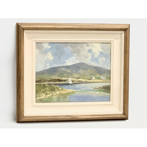 268 - An oil painting on board by N.Jackson. Browns Bay, Islandmagee. 44x34cm. Frame 65x55.5cm C