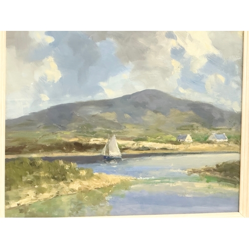 268 - An oil painting on board by N.Jackson. Browns Bay, Islandmagee. 44x34cm. Frame 65x55.5cm C