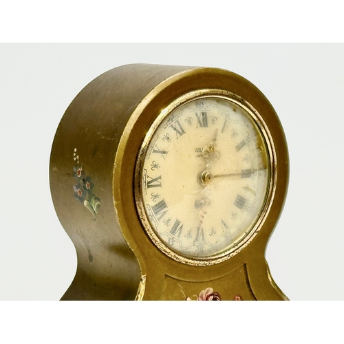 486 - A vintage Swiss Musical Alarm Clock. Adlatus Jewels. 10x5x12cm