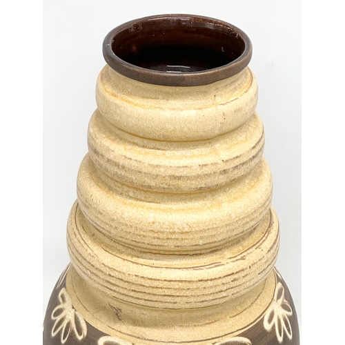 359 - A large West German Mid Century 4 ringed pot/vase by Scheurich Keramik. 26x53cm